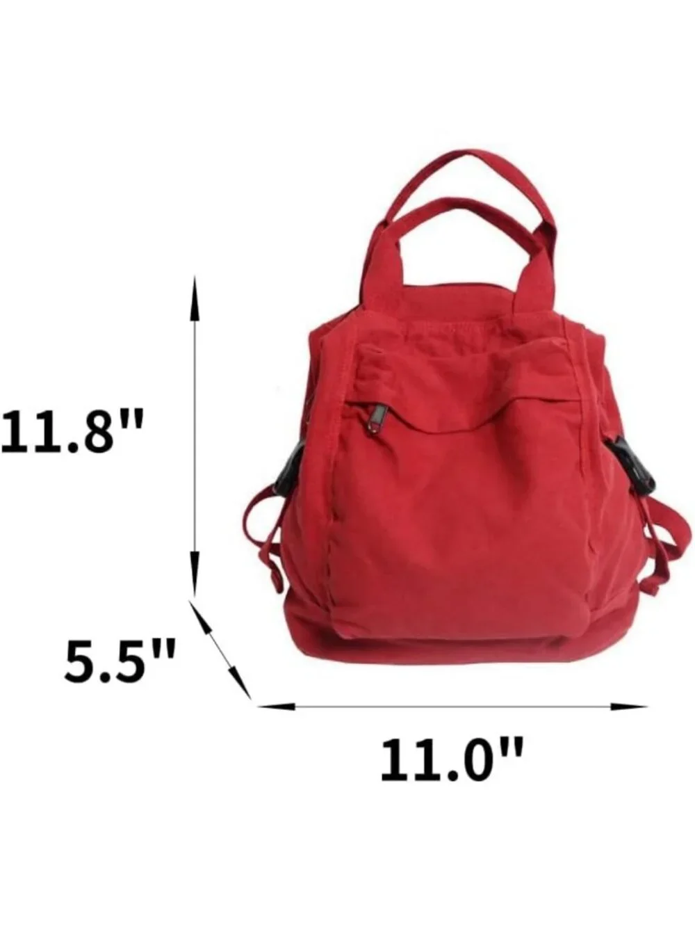 Vintage Boho Canvas Backpack for Women - Casual Travel Daypack, Y2K Grunge Style